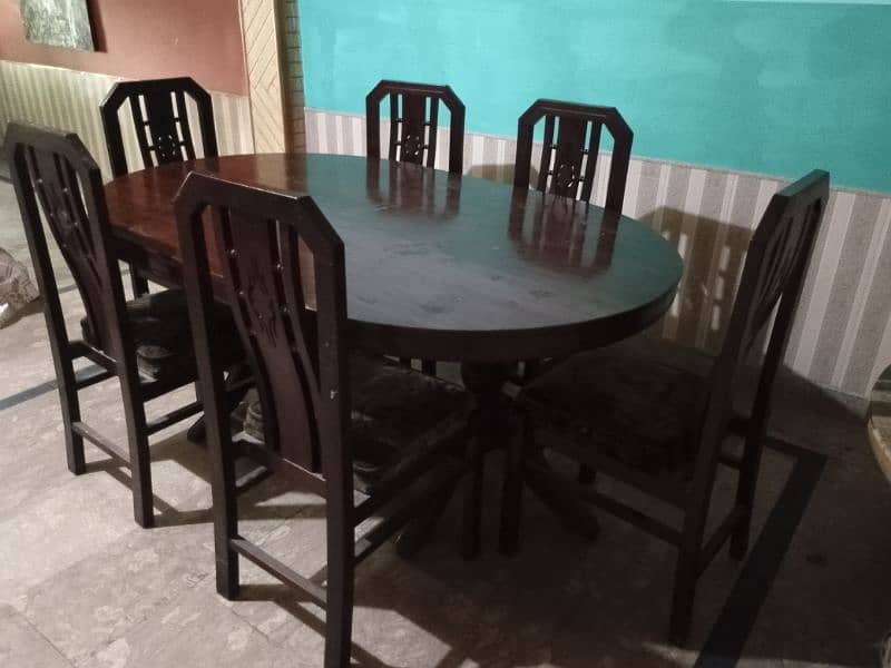 Dining table six chairs 3