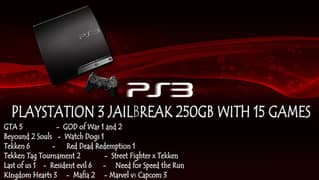 PlayStation 3 Slim 500GB JAILBREAK with 20 Games