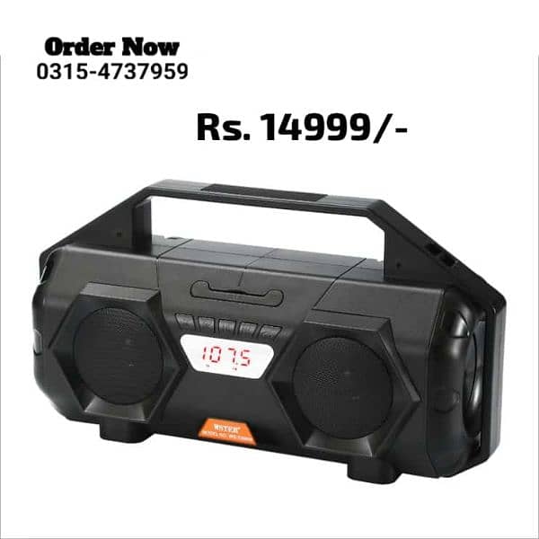 Speaker With Two Dual Double  Long Range Wireless Mic Sound System 12