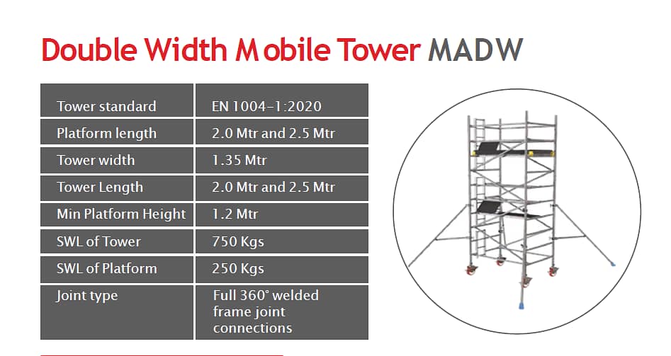 Aluminium Q-STAR Scaffolding Double Width DW 11