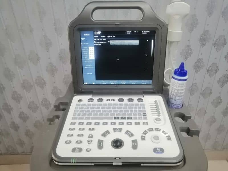 emperor N5 power doppler ultrasound machine with 2 probes and trolley 8