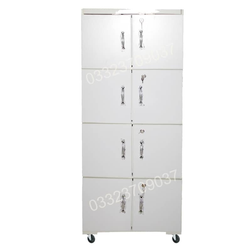 White 5x2 feet Wooden 8 door kichen cabinet, cupboard, wardrobe 1