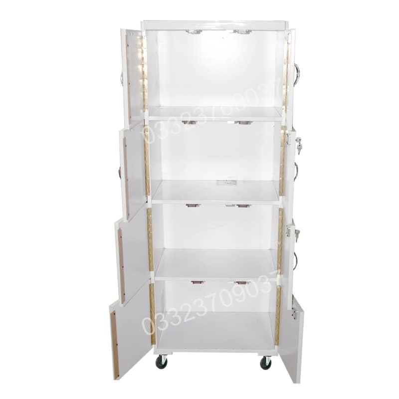 White 5x2 feet Wooden 8 door kichen cabinet, cupboard, wardrobe 2