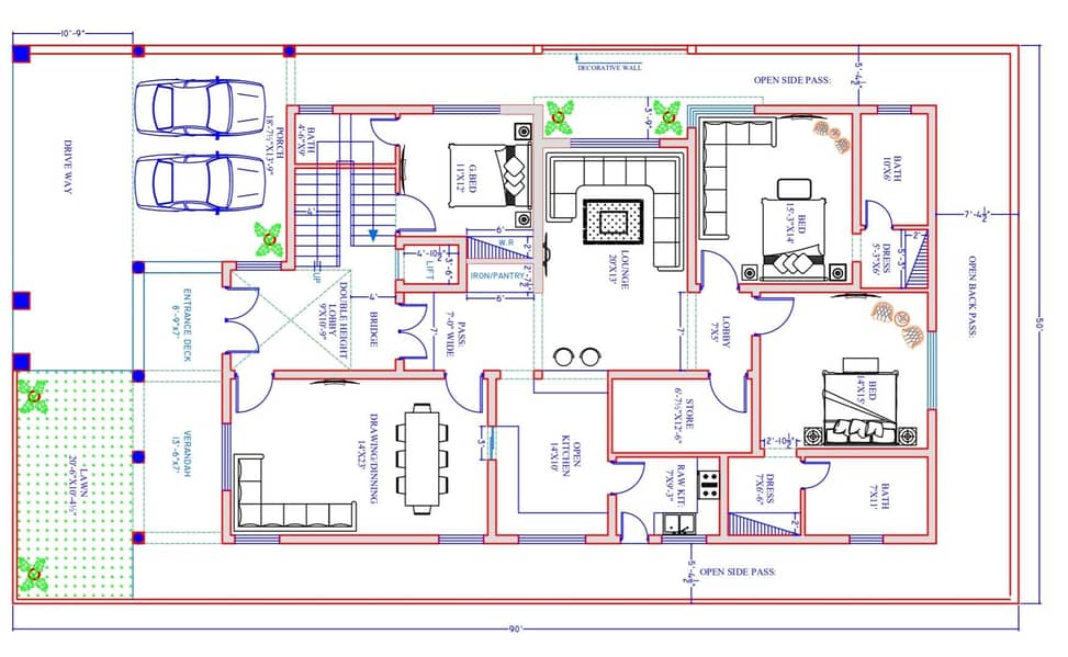 Home Design Architect, 2D & 3D Drawings & Map, Home Construction 10