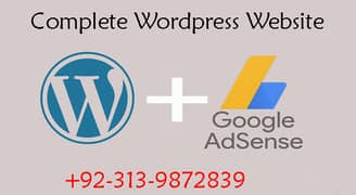 Complete Wordpress Website with Adsense Domain and Hosting