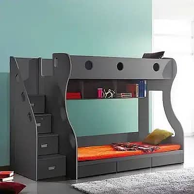 Triple bunker bed 6x4 feet double Story for kids deffrent designs 1