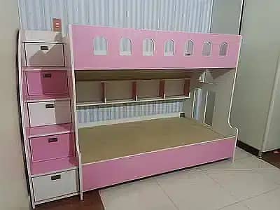 Triple bunker bed 6x4 feet double Story for kids deffrent designs 12