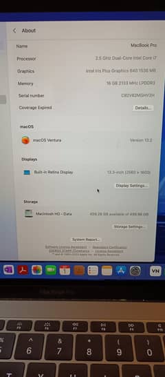 MAC BOOK PRO 2017 ( slghtly used) 10/10 condition. 03142655365 0