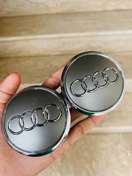 Audi Wheel Cap 77MM gray Matt 4 PCS 2