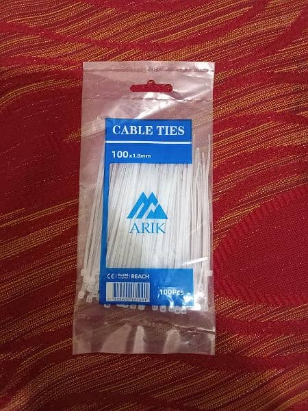 Cable Tie White / Black Clip Nylon Plastic Wire Zip Ties 4 To 16 Inch 2