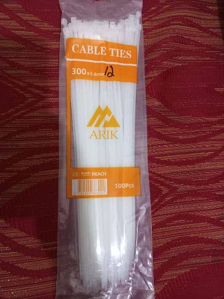 Cable Tie White / Black Clip Nylon Plastic Wire Zip Ties 4 To 16 Inch 3