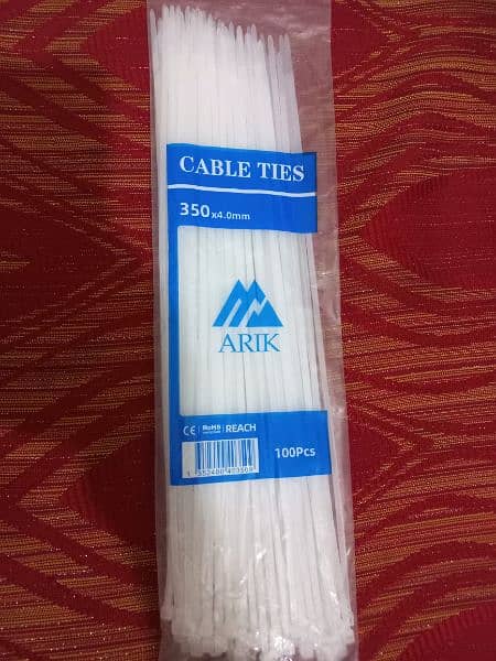 Cable Tie White / Black Clip Nylon Plastic Wire Zip Ties 4 To 16 Inch 5