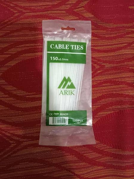 Cable Tie White / Black Clip Nylon Plastic Wire Zip Ties 4 To 16 Inch 6