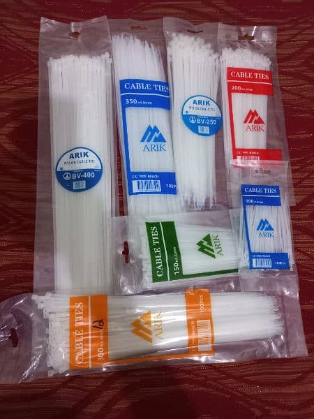 Cable Tie White / Black Clip Nylon Plastic Wire Zip Ties 4 To 16 Inch 0