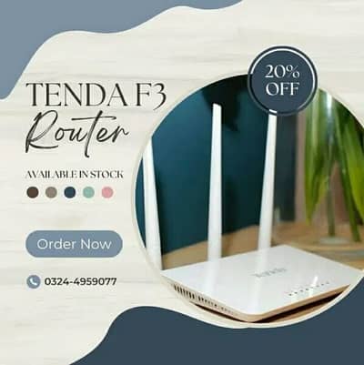 Tenda F3 (used) Triple Antenna Wi-Fi Router 300Mbps