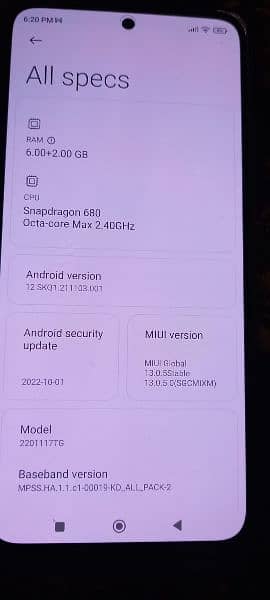 redmi not  11 6+2  128 gb 3