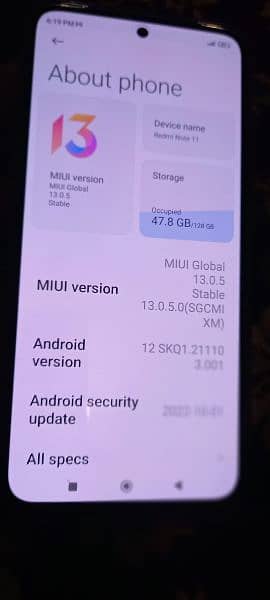 redmi not  11 6+2  128 gb 7