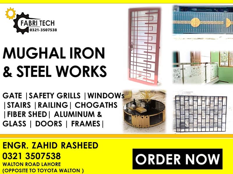 Iron, steel Door, Gate, workstation, Railing, Frame, Fiber, SS, CNC 2