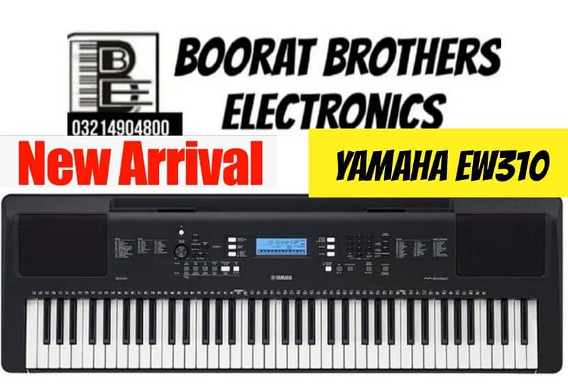 New arrival Yamaha PSR-EW310 is a 76-key available at boorat outlet 0