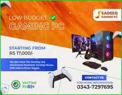 Gaming Pc/Low price brand new/Gaming system/Gaming computer