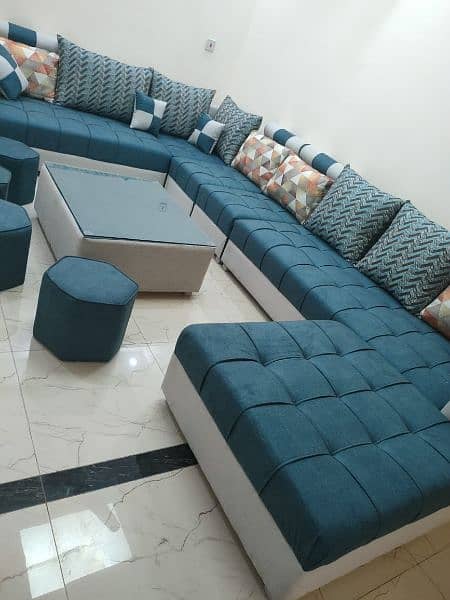 new ten seater sofa with four stools 9