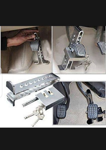 Car Pedal Lock Anti Theft 8 Holes Lock 0