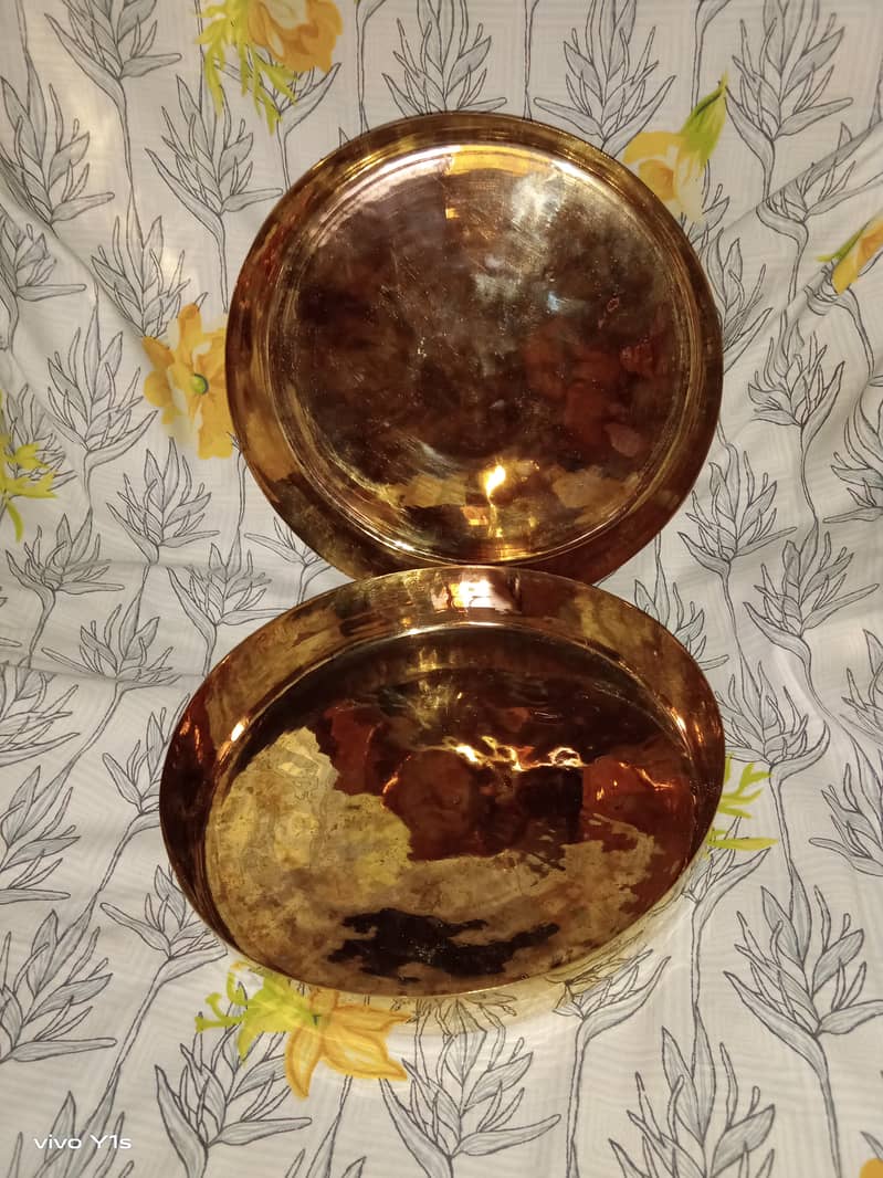 antique copper, pital and bronze mix utensil set _03373159574 4