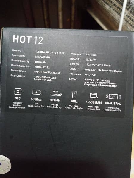 infinix hot 12 condition 10 Bata 10 full warranty 0321 430 2129 6