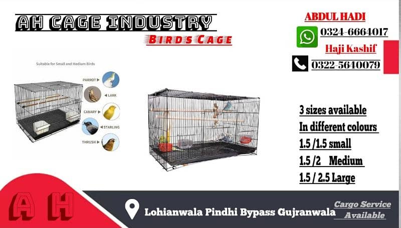 birds cage 1.5 /2.5 full ready cage with all accessories colour black 3