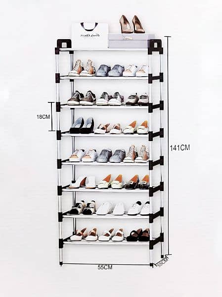 6 layer Modern shoe rack stainless steel 0