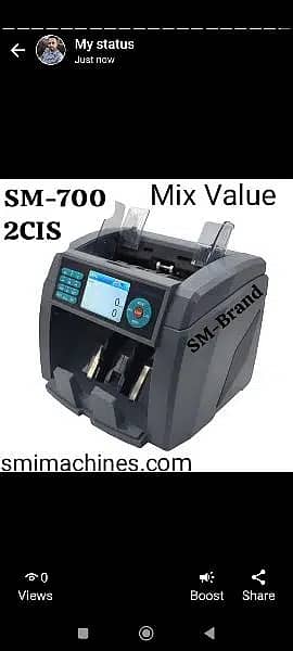 SM Multi currency mix bank cash counting machine, locker Pakistani 18
