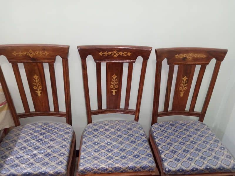 New wooden six seater dining table and chairs 2