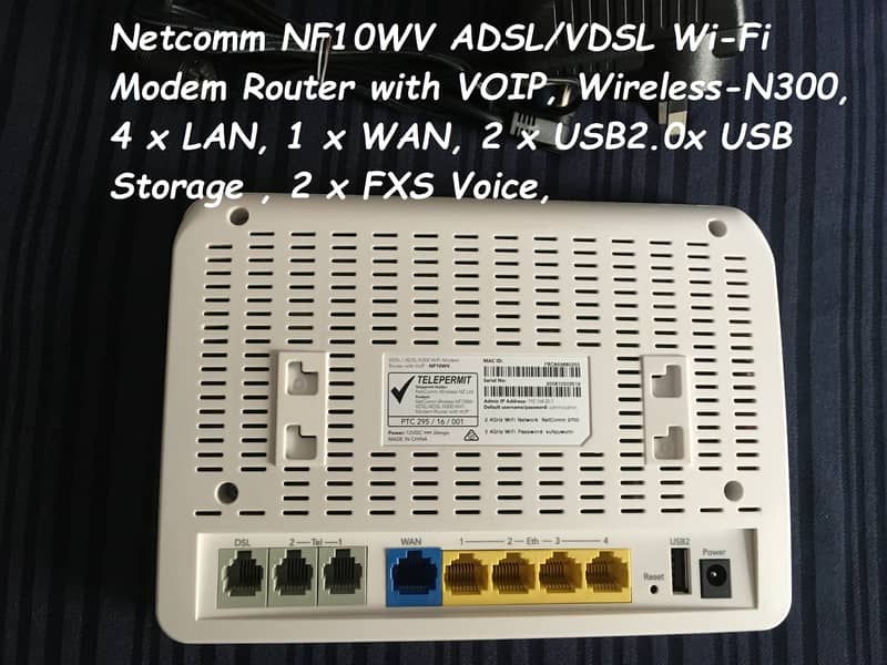 netcomm wifi modem router with voip 4