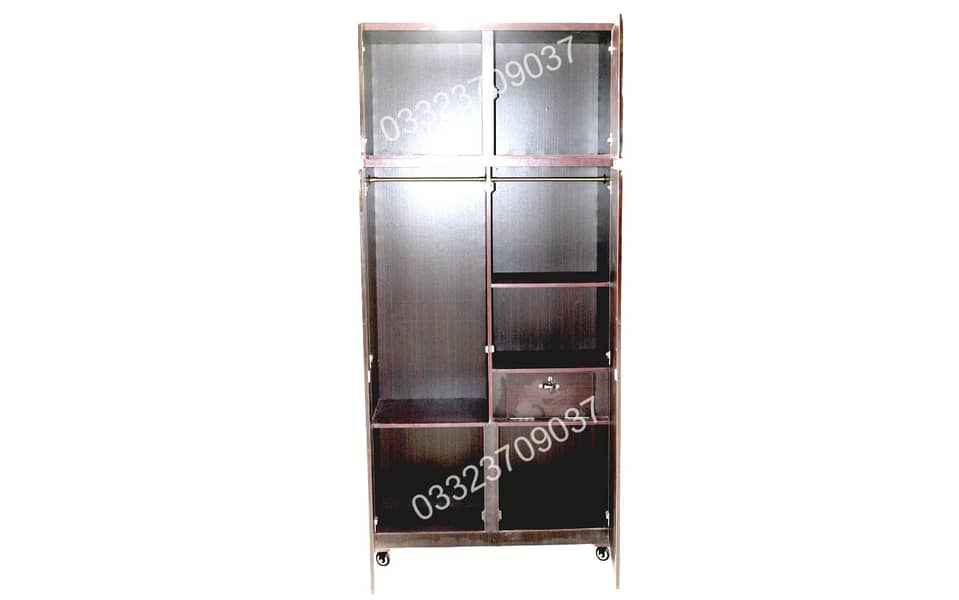 8x4 Feet 20" Wooden Two door cupboard - Brown Wardrobe cabinet safe al 1