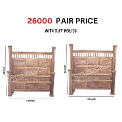 A pair of Solid Sheesham(Taali) Wooden Beds available at lowest prices