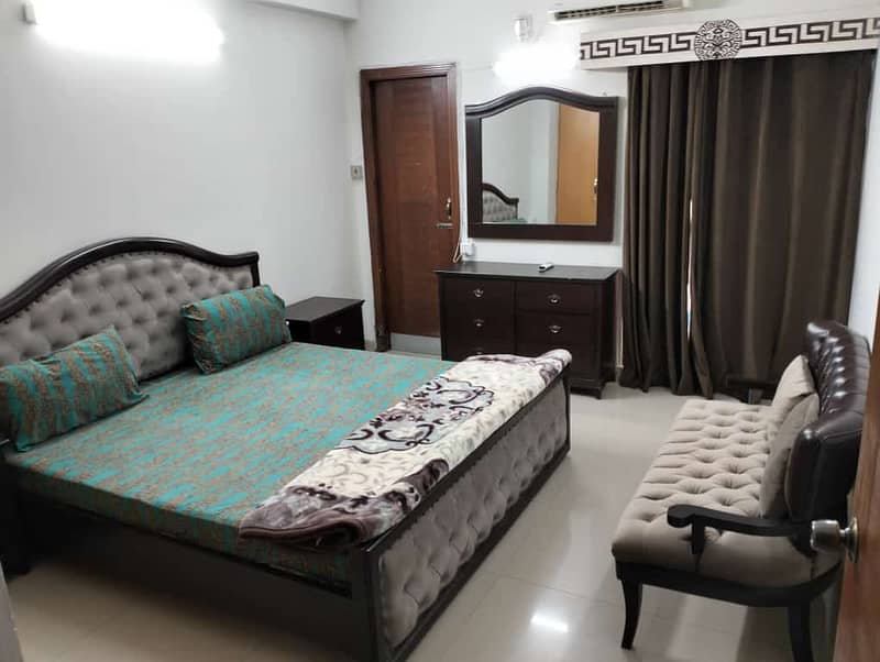 B-17 Self check 1bed , 1bed Daily basis Furnished flat  for rent 11