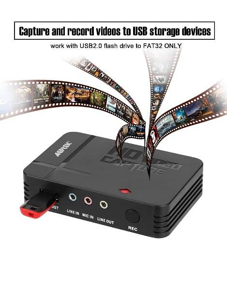 AGPTEK HD Game Capture Video Capture 1080P HDMI/AV 2