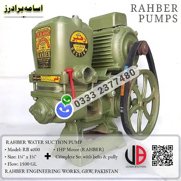 Rahber Water Suction Donkey Pump Motor / Mono Block Pump , Jet Pump 1