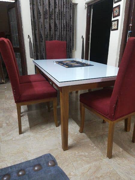 dining table with 4 chairs and bench 2