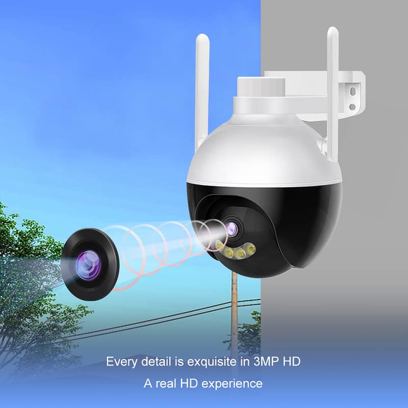 PTZ IP CCTV Led Light WIFI Camera Outdoor Security 3MP 1080p 0