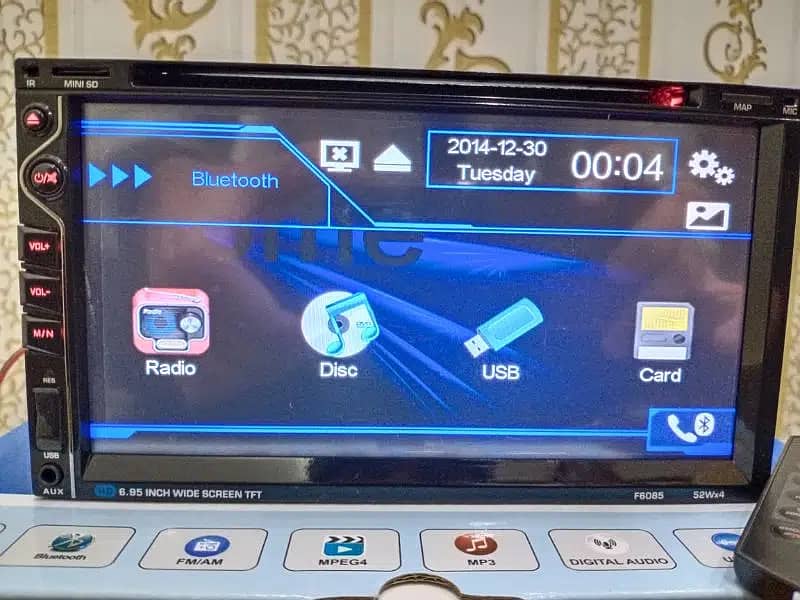 New DVD MP5 Video Player Pre Aux USB SD Card Touch Display Bluetooth 2