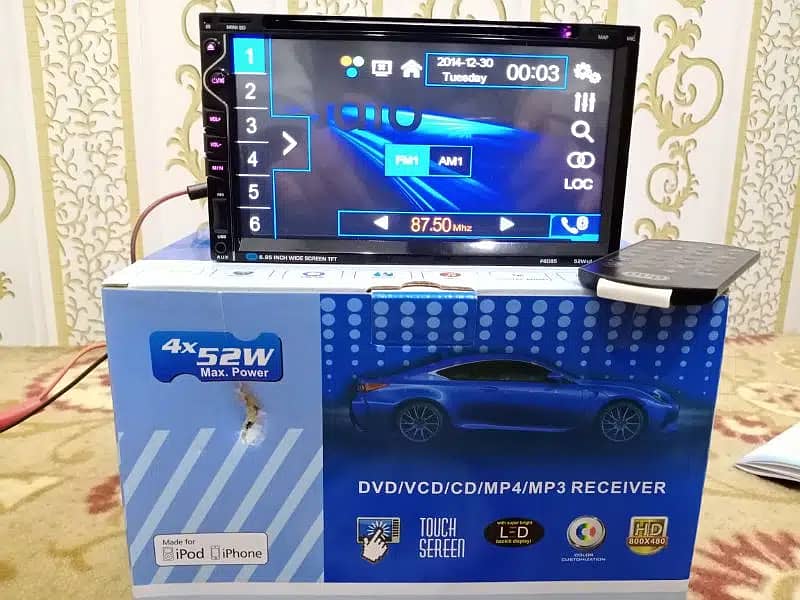 New DVD MP5 Video Player Pre Aux USB SD Card Touch Display Bluetooth 5