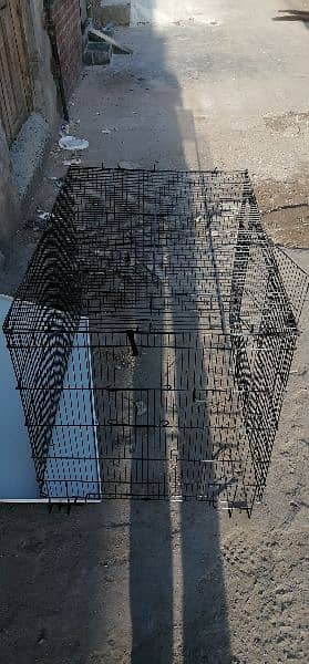 1.5 by 2.5 ft Cage with metal tray 10