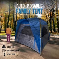 Auto Family Tent, Size 8×8 Feet, Height feet 4.772 inches.