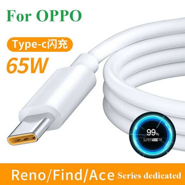 Oppo VOOC 65W 8A Pass Super Fast Charging Data Cable 8