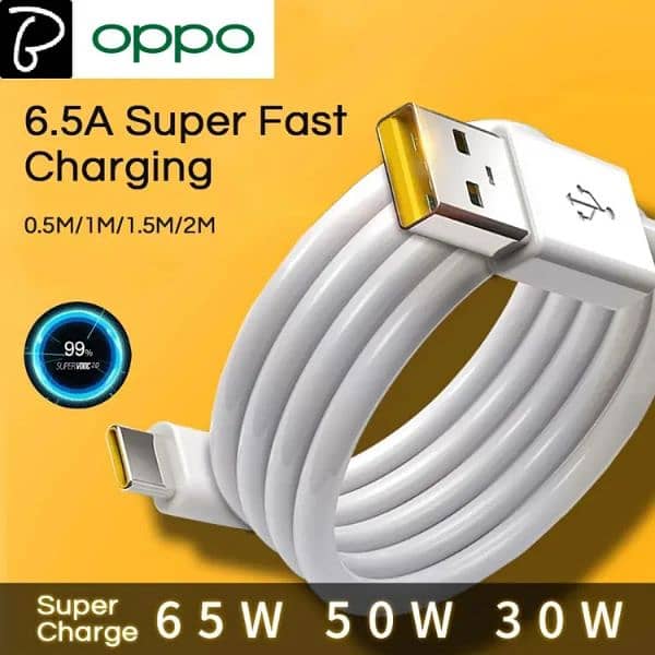 Oppo VOOC 65W 8A Pass Super Fast Charging Data Cable 9