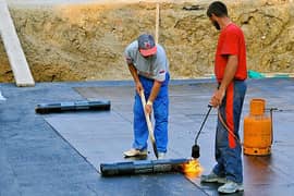 10 by 10 Roof & Basement Waterproofing Bitumen Membrane & Application