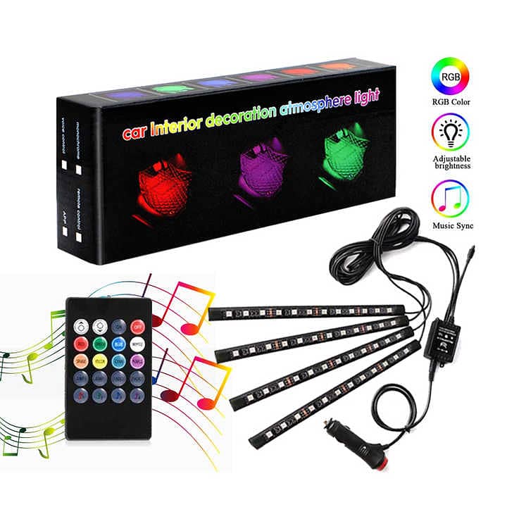 Auto Interior Atmosphere Music Light Car RGB LED Strip 2