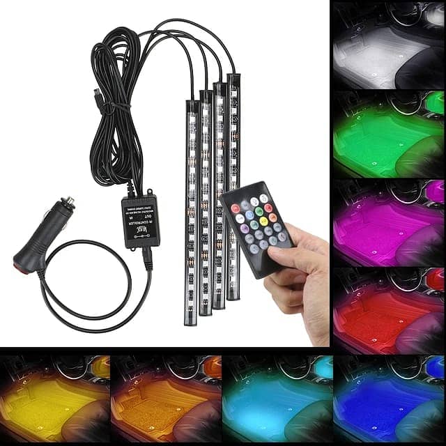 Auto Interior Atmosphere Music Light Car RGB LED Strip 3