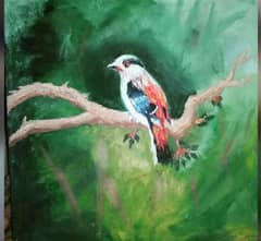 Oil Painting of Bird